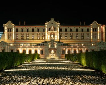 Enjoying wines in one of the most beautiful wineries in the world