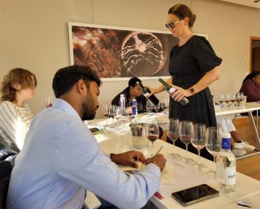 Young, motivated and passionate sommelier 